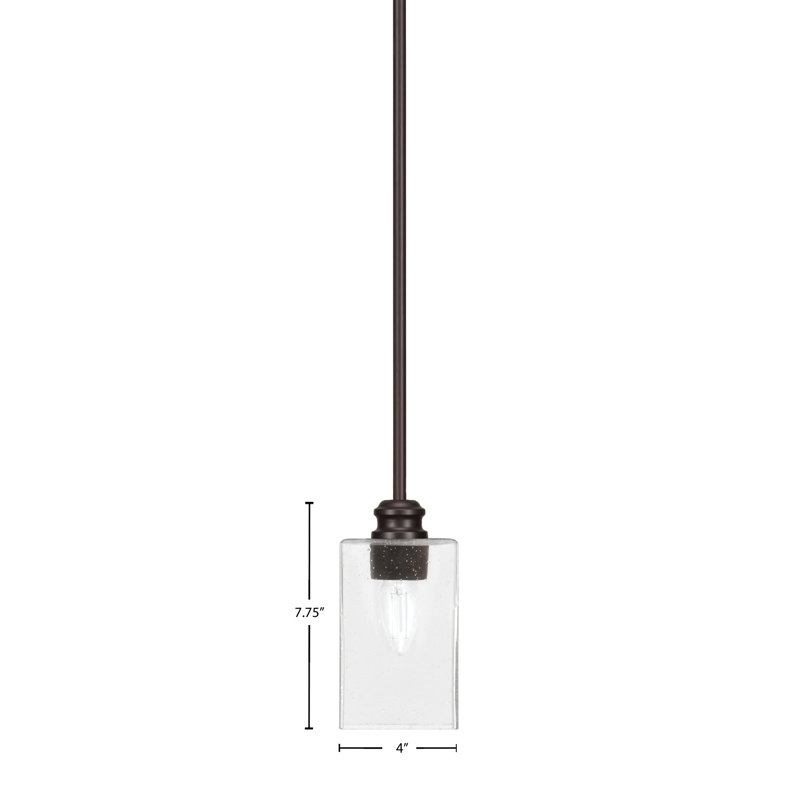 Luminaire suspendu simple à 1 lumière Edge, Espresso