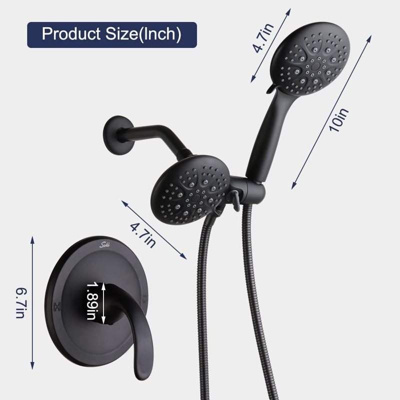 Robinet de douche à pluie avec valve brute