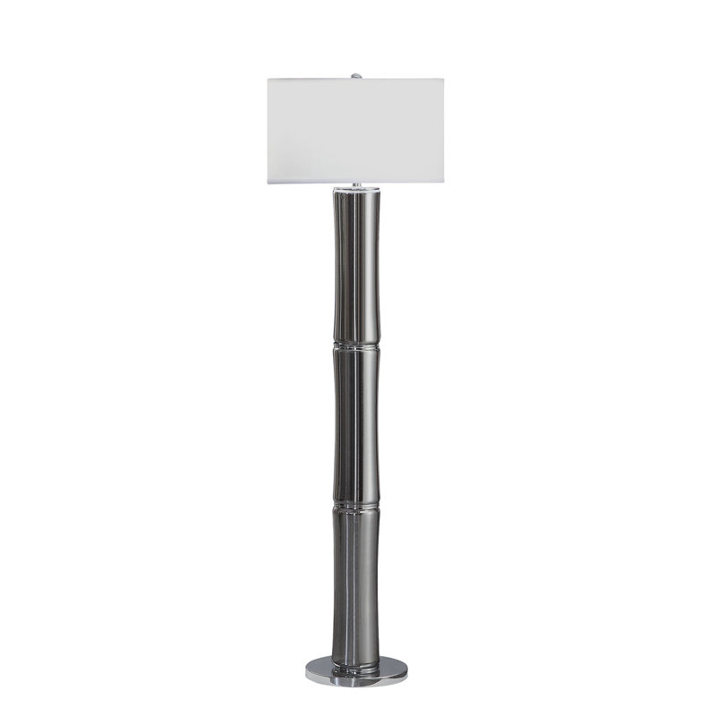Lampe sur pied 60 po Atla, Gris fumée