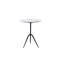 Glacier 18" Accent Table with Alaska White Marble