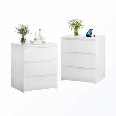 3 Drawer Nightstand(Set of 2)