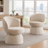 Fauteuil d'appoint rembourré pivotant sans accoudoirs tonneau Boucle