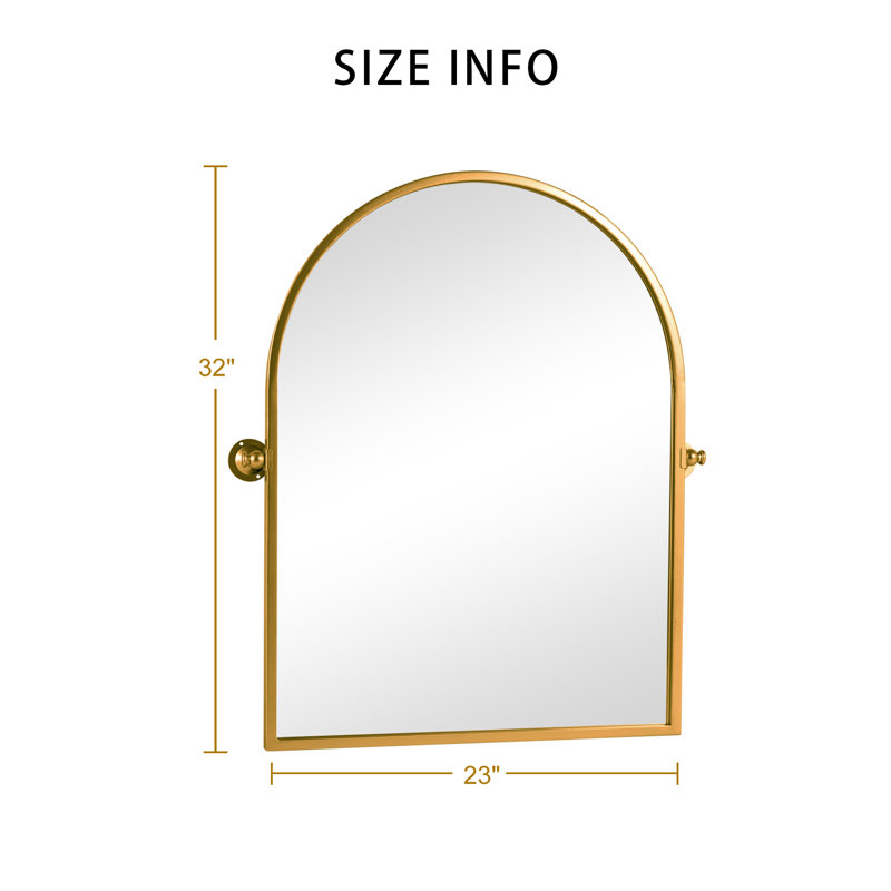 Miroir mural Avais, 31" x 24", Gold