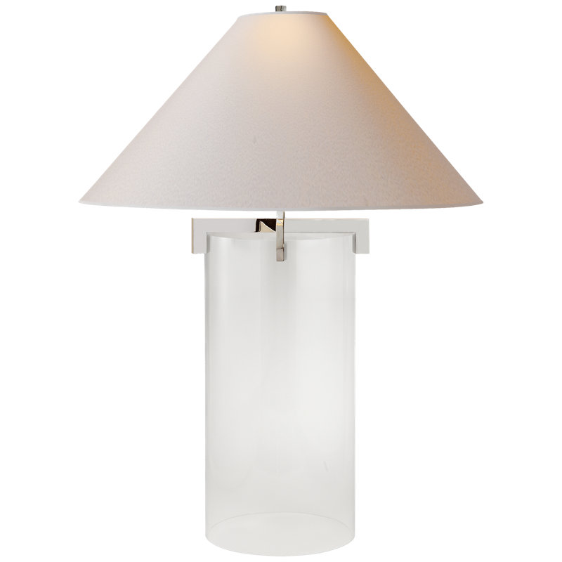 J. Randall Powers Brooks Table Lamp, Gilded Iron, Fabric