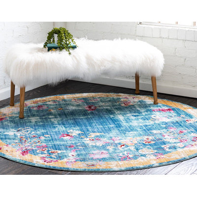 Tapis bleu Donminique