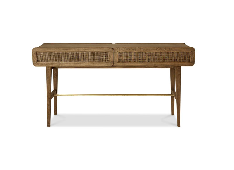 Miles 62'' W Solid Wood Console Table, Light Brown