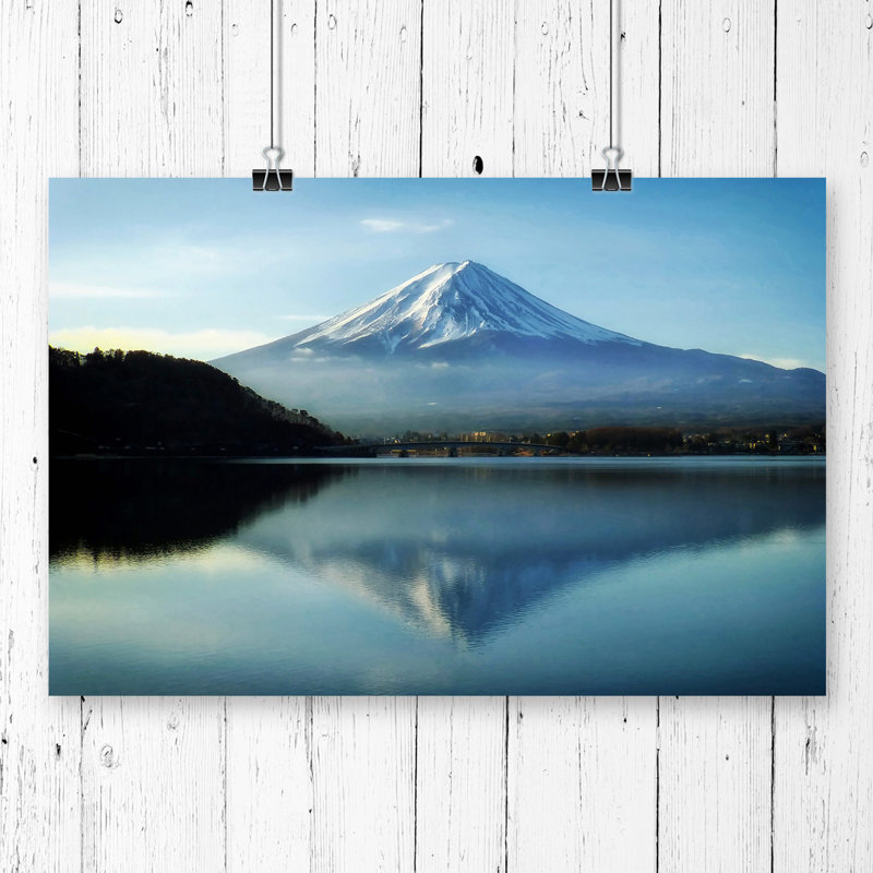 Landscape Mount Fuji Mountain - Frameless Print, 42cm H x 59.4cm W
