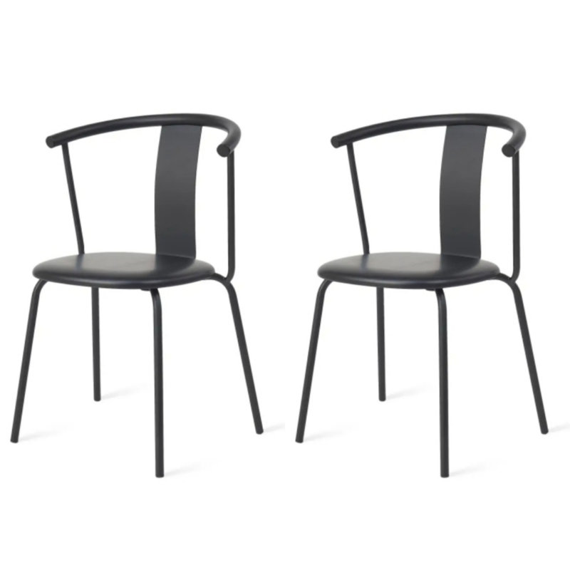 Chaise d'appoint empilable Gerre, Noir