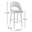 Henn Upholstered Counter Stool with Metal Frame-53775515