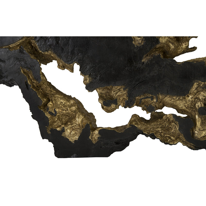 Cast Naturals Burled Root Wall Décor, Black/Gold