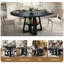 Table de salle à manger extensible et chaises, table de cuisine moderne avec sièges-147296962-147296959-147296961