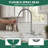 Pre-Rinse Spring Kitchen Faucet with Sprayer, Dual Spray Mode Commercial Kitchen Sink Faucets, Single Handle 304 Stainless Steel, Includes Deck Plate, Fits 1-Hole or 3-Hole Sinks, Brushed Nickel-122877579