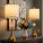 26'' Gold Metal Table Lamp Set of 2 with Crystal Accents, USB Ports & 3-Way Dimmable Light for Bedroom, Living Room or Entryway-940676680