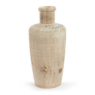Pine Wood Vase - 12In