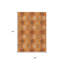 Tapis extérieur lavable à médaillon ivoire orange 3 pi x 5 pi