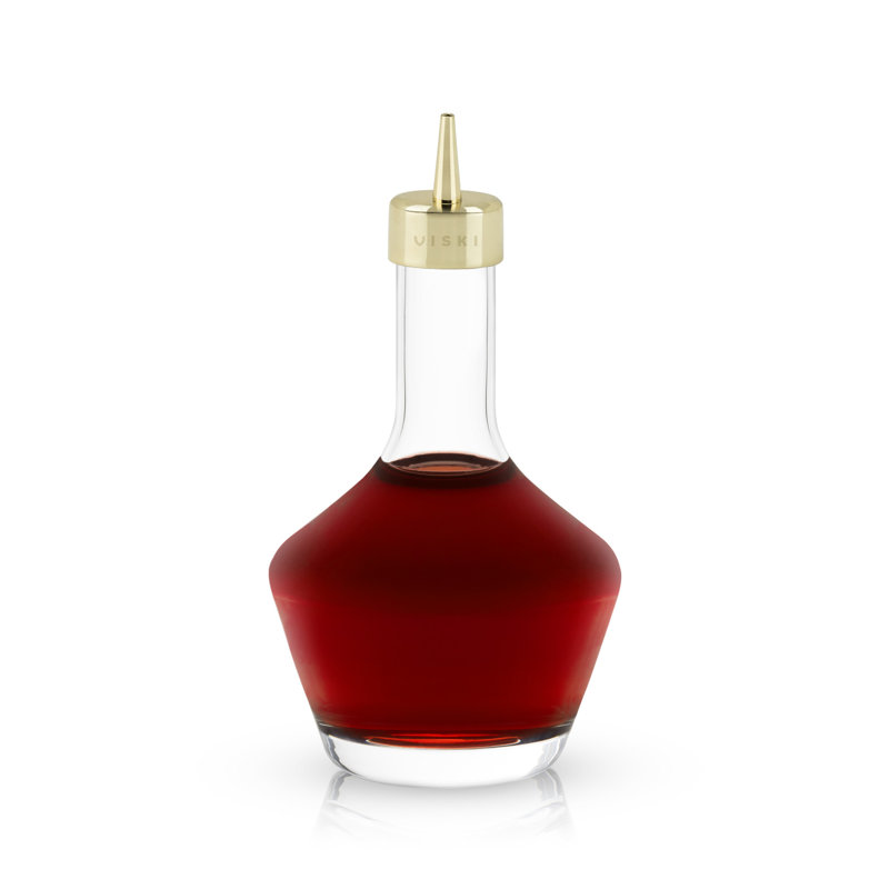 Bitters Bottle with Dasher Top, Gold