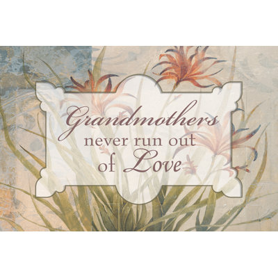 Grandmother Love 1 Piece Wrapped Canvas Wall Art