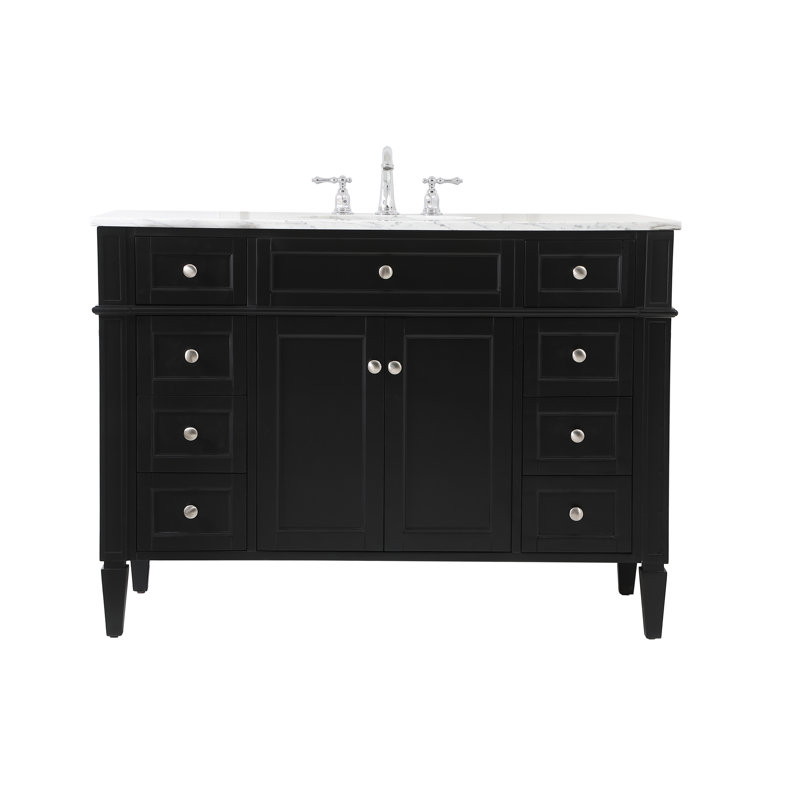 Ensemble de meuble-lavabo simple 48 "Rivers, Noir
