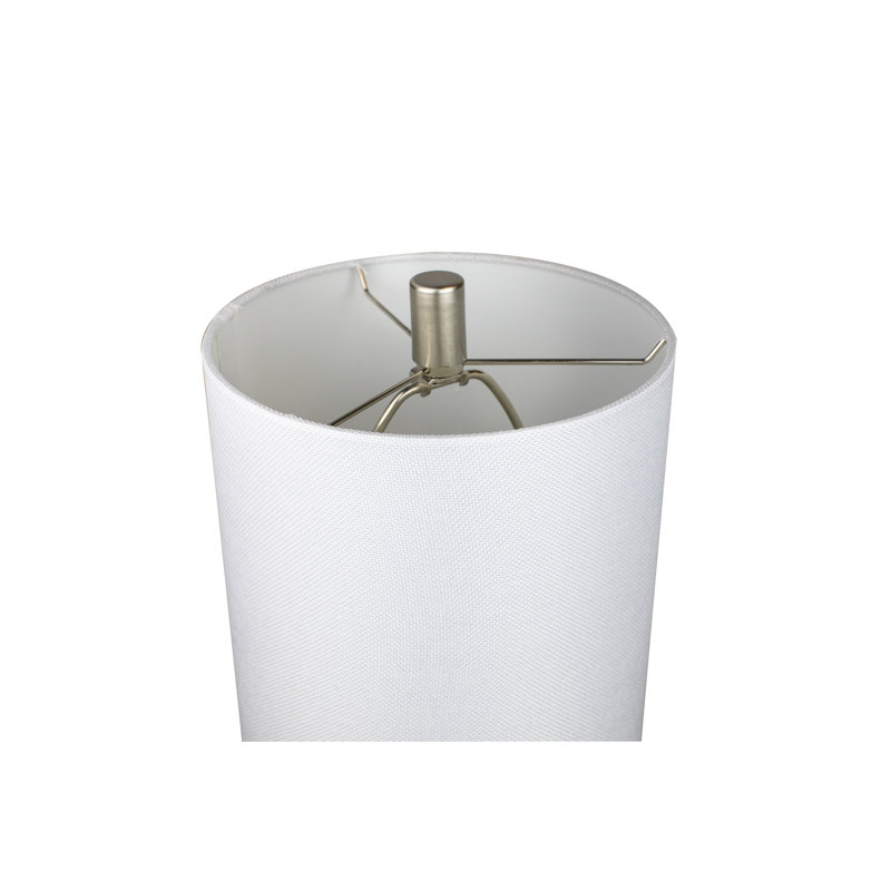 Lampe sur pied 62 po Darmon, Nickel brossé