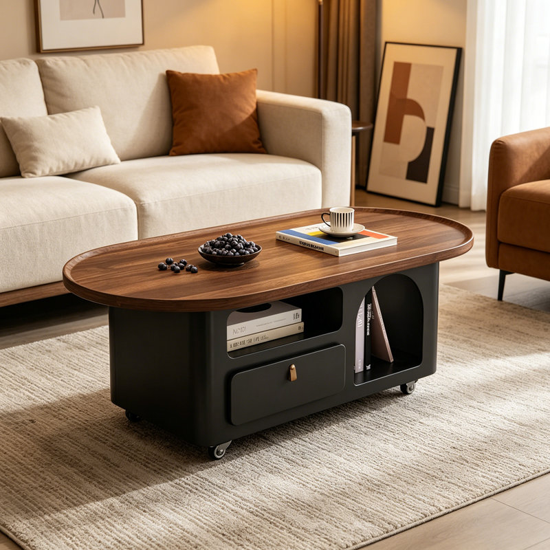 Libbie, 16.53" H x 39.37" L x 21.65" W, Nut-brown/Black