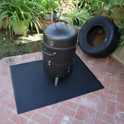 Tapis sous-barbecue en caoutchouc