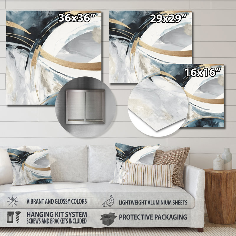 Décoration murale en métal, H 23 po x l 23 po x P 1 po