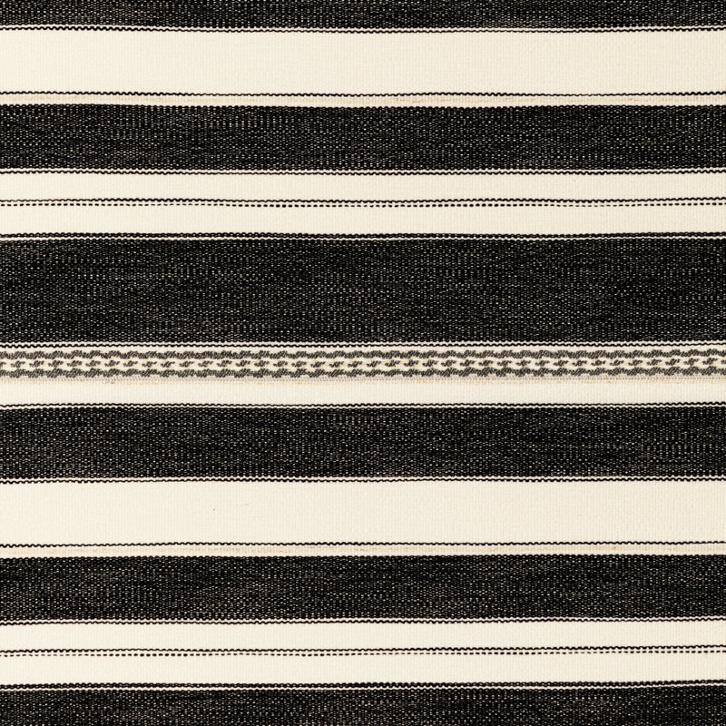 Entoto Stripe Fabric, Ivory/Black