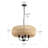 4-Light bamboo woven adjustable round iron pendant lamp