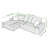 109” Corduroy Sectional Couch Sofa With L-Shape Chaise, Modern Modular Compression Sofa Couch Upholstered Couches For Living Room Bedroom, No Assembly Required-286268061
