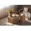 Square Natural Wood Side Table