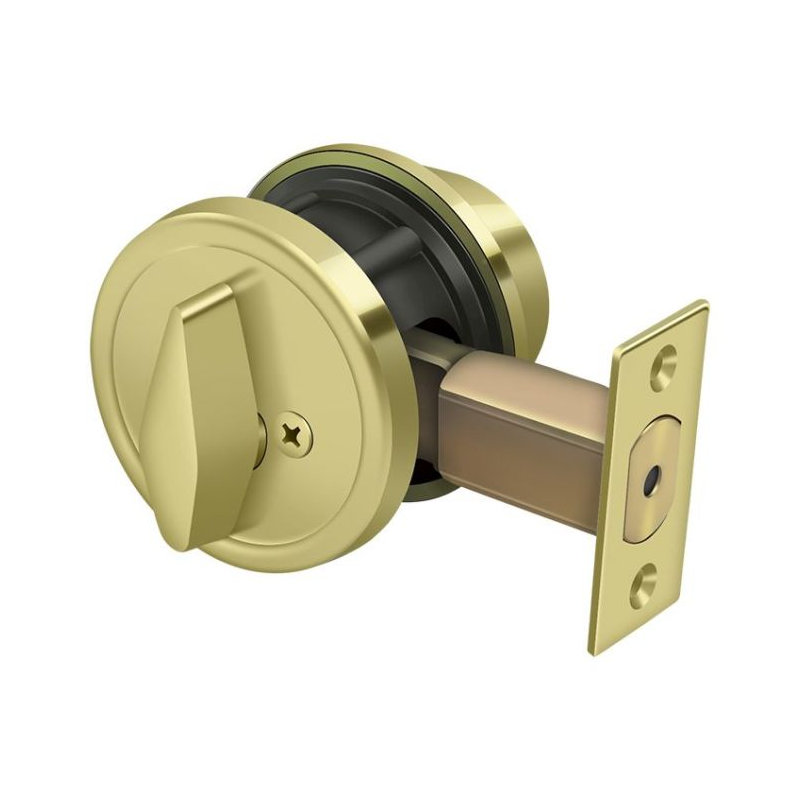 Deltana CL200LA-3 pêne dormant simple GR2 avec jeu de 2-3 / 4 po en laiton poli, Laiton brillant