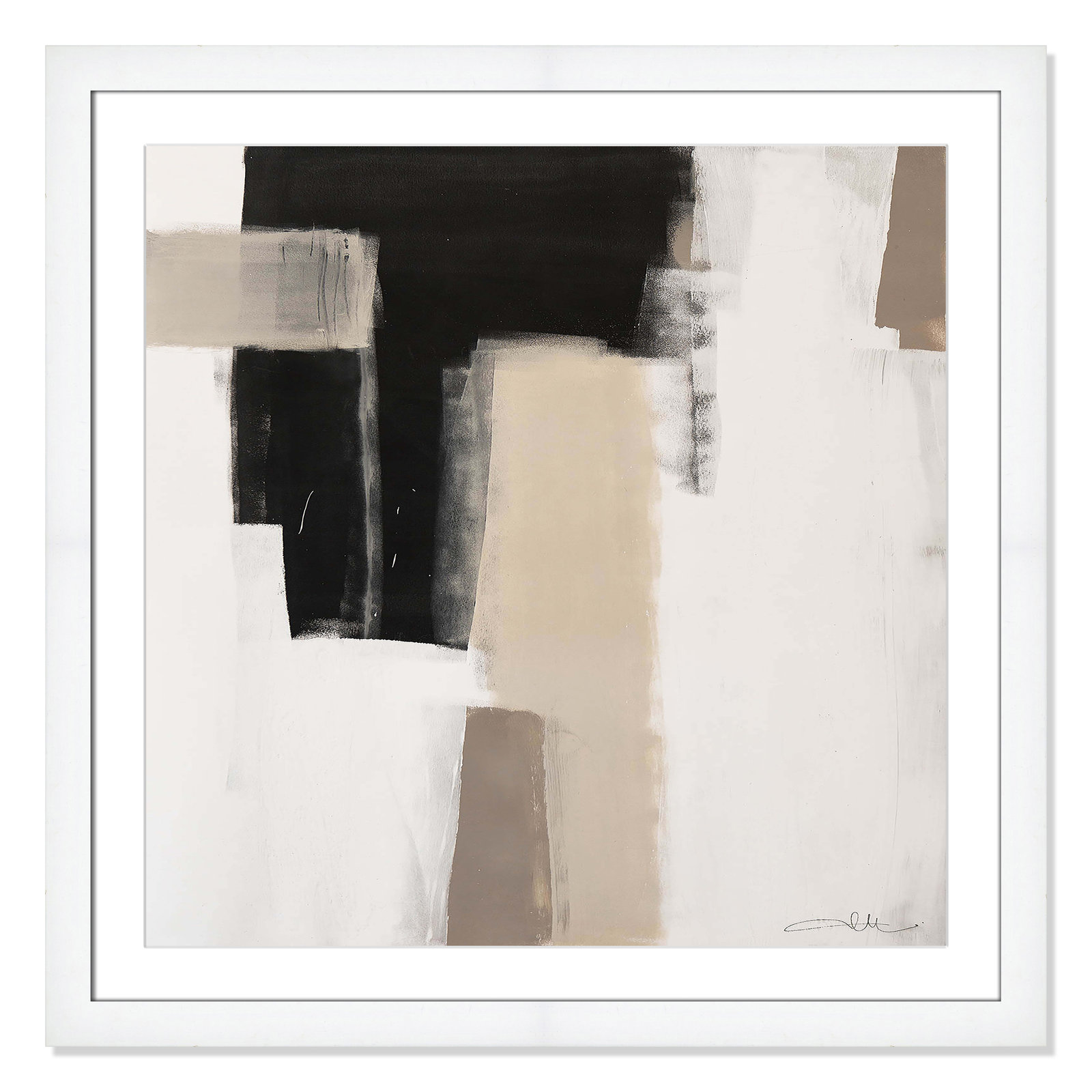 Earth Scapes I-A Print by Casa Fine Arts, White Cube Framed, 33.5" H x 33.5" W x 1.25" D