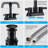 4 Inch Bathroom Faucet, Matte Black 2 Handle, 3 Hole With Pop Up Drain And Water Supply Lines, 360 Rotating Spout For Oceanic Bathrooms Sink Faucet Black, & Swivel Design-121679344