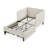 Elegant Twin Size Upholstered Platform Bed Frame with Storage-1412546376