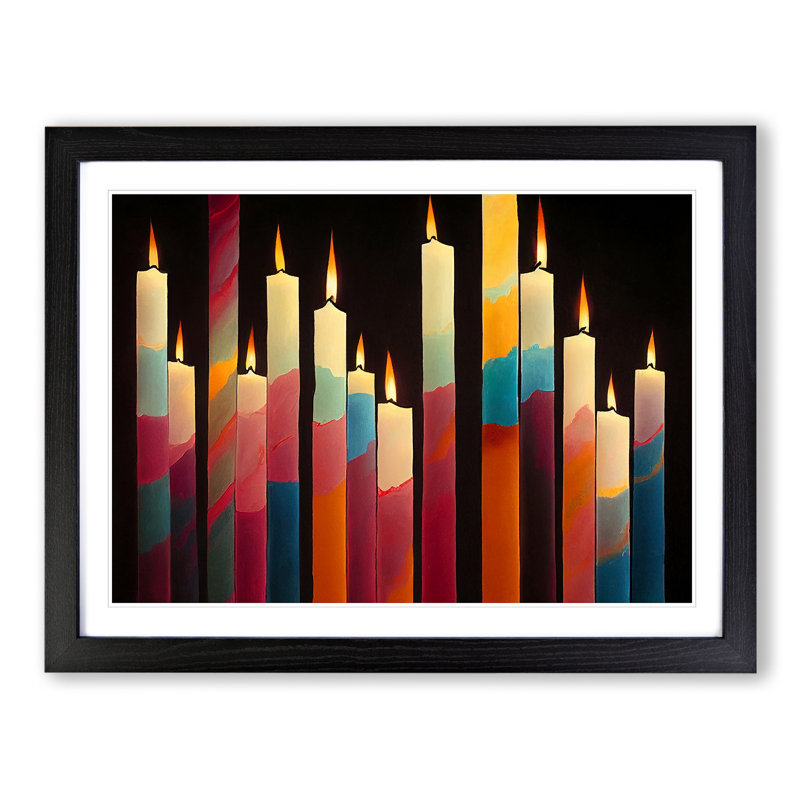 Candle Art Vol.3 - Framed Print, Black, 25cm H x 34cm W x 2cm D