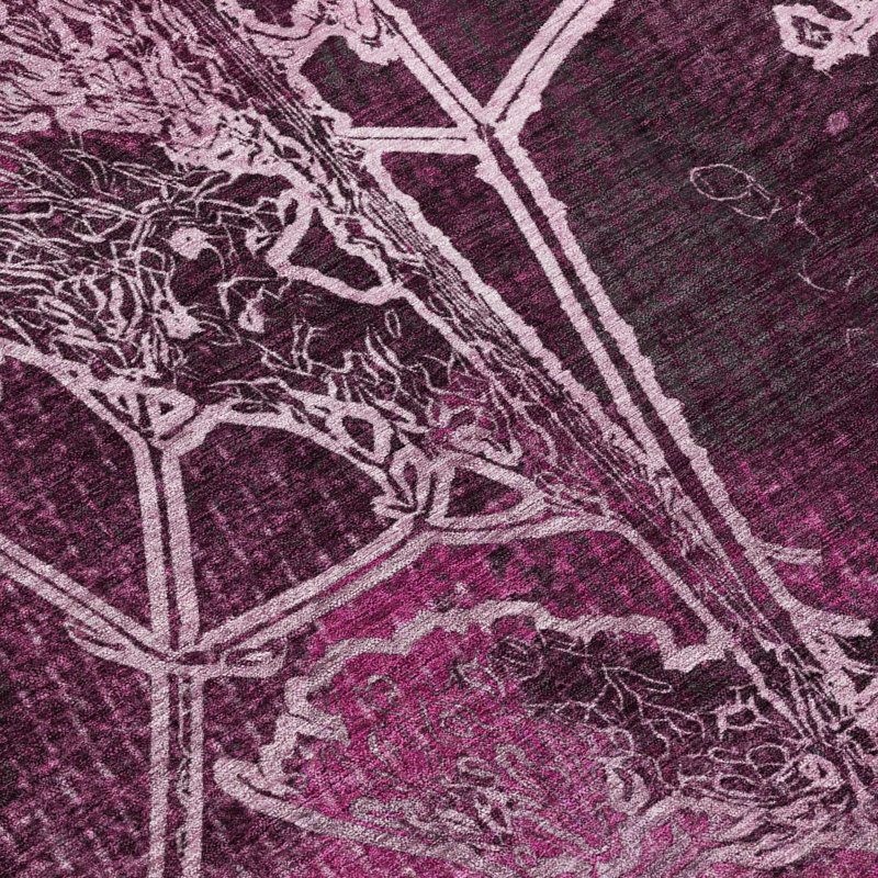Tapis floral intérieur / extérieur lavable à la machine Leavittsburg ACN2239, Rectangle 10 pi x 14 pi