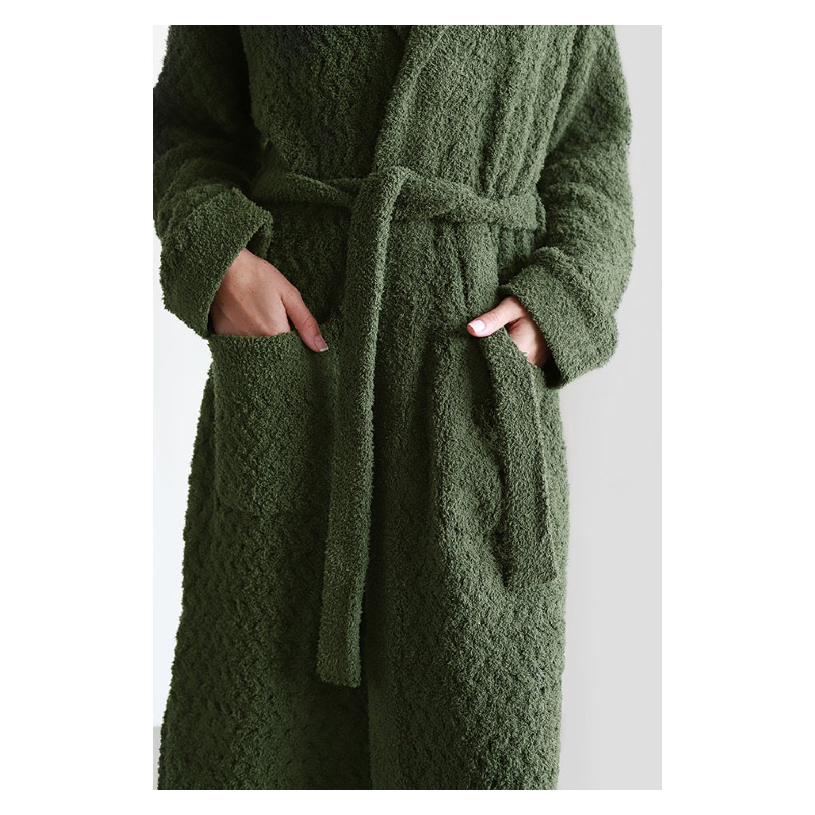 Snug Waffle Robe, XL, Moss