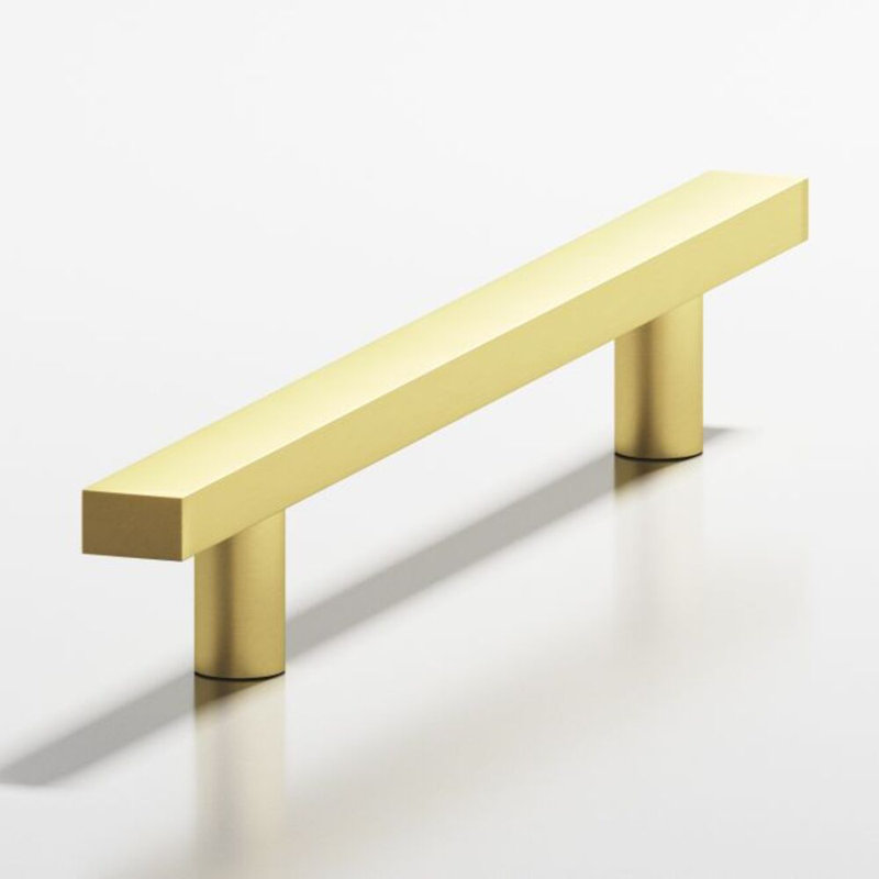 Poignée d'appareil, 3", Laiton satiné mat