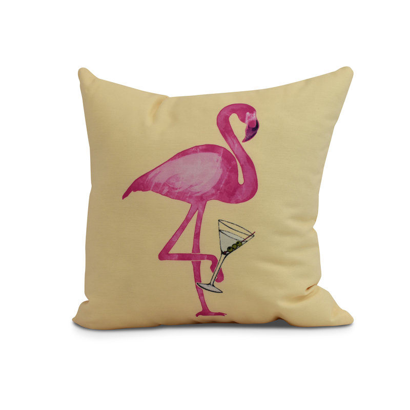 Palm Beach Reversible Throw Pillow, Yellow, 26" x 26"