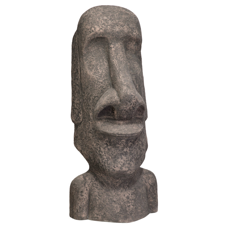 Statue de jardin monolithe Moai de Ahu Akivi de l'Île de Pâques