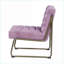 Chaise d'appoint rembourrée avec base en métal Wisteria