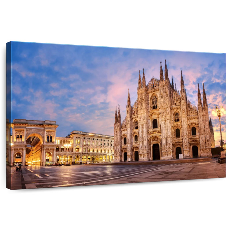 Cathédrale de Milan emblématique de Kavia, H 32 po x l 48 po