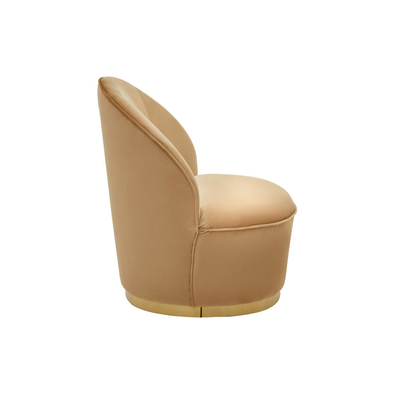 Willse Velvet Side Chair, Beige