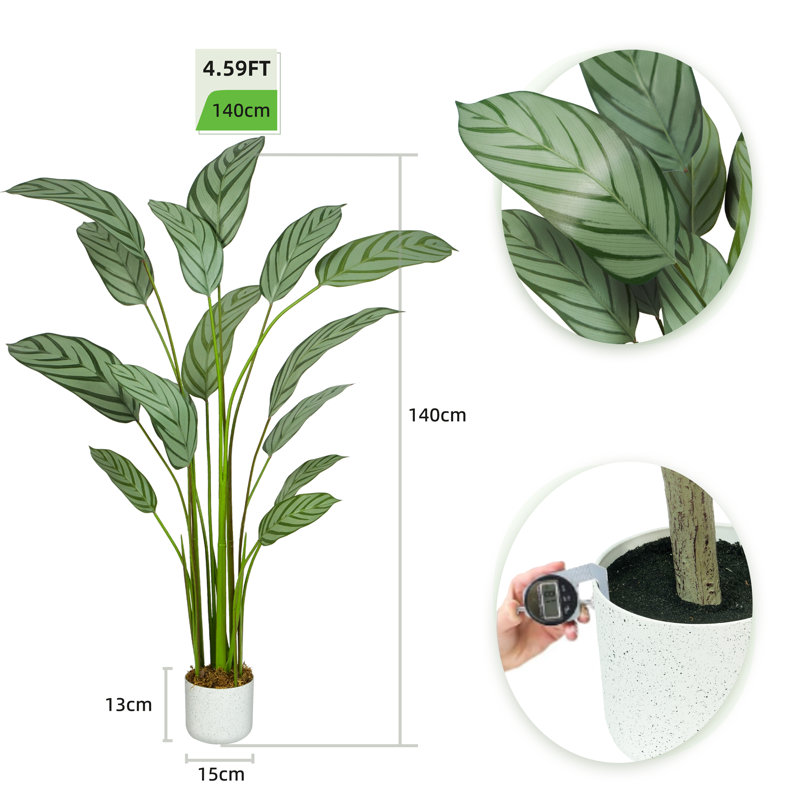 Ankitha Faux Bird of Paradise Plant, 140cm H  x 30cm W  x 30cm D