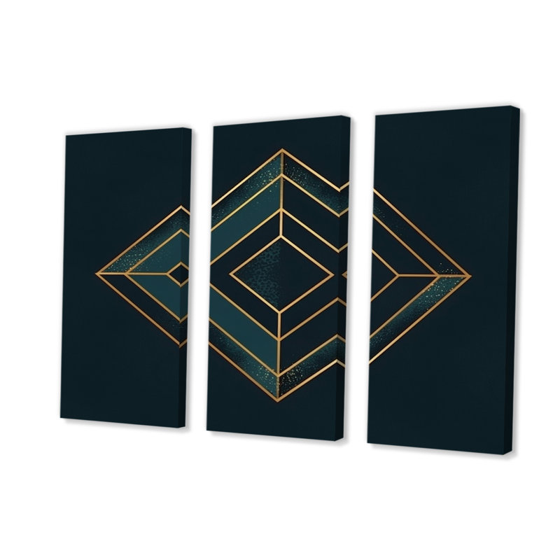 Ensemble de décorations murales géométriques Harmony, H 28 po x l 36 po x P 1 po