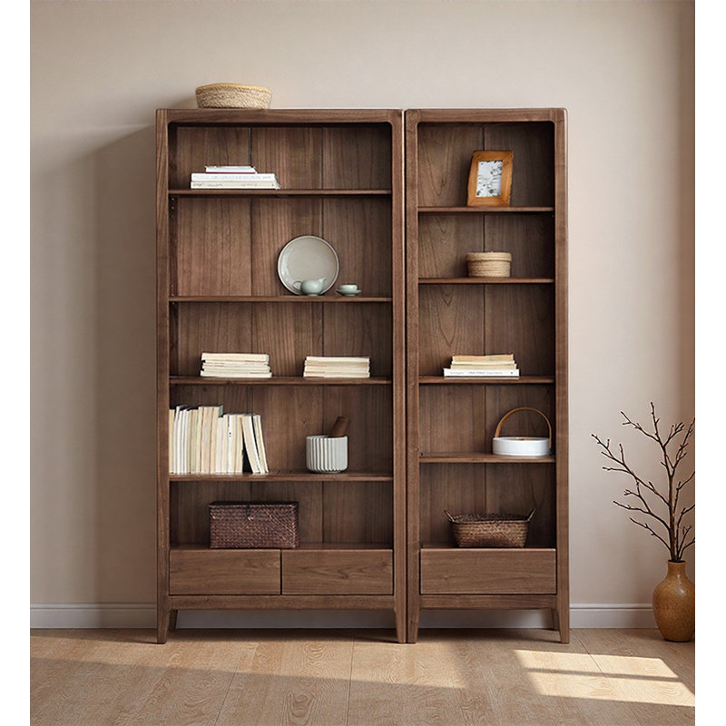 Bibliothèque en noyer de style rétro