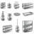 Silver Mosaic 3-Compartments Bathroom Vanity Organizer