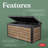 Keter Signature Collection 150 Gallon Durable Resin Outdoor Storage and Organization Deck Box Ideal For Garden Patio Furniture and Supplies, Ashwood-122540800