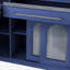 Buffet autoportant de 63 po de largeur avec huche, grande armoire de rangement pour bar à café avec 6 tiroirs, 5 armoires avec tablettes réglables, panneau perforé, porte-serviettes, prise de courant-129225928