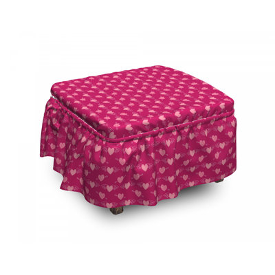 Housse pour repose-pieds doodle love